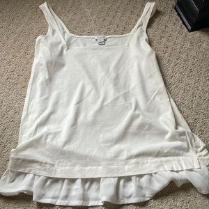 Square neck with embellished trim tank